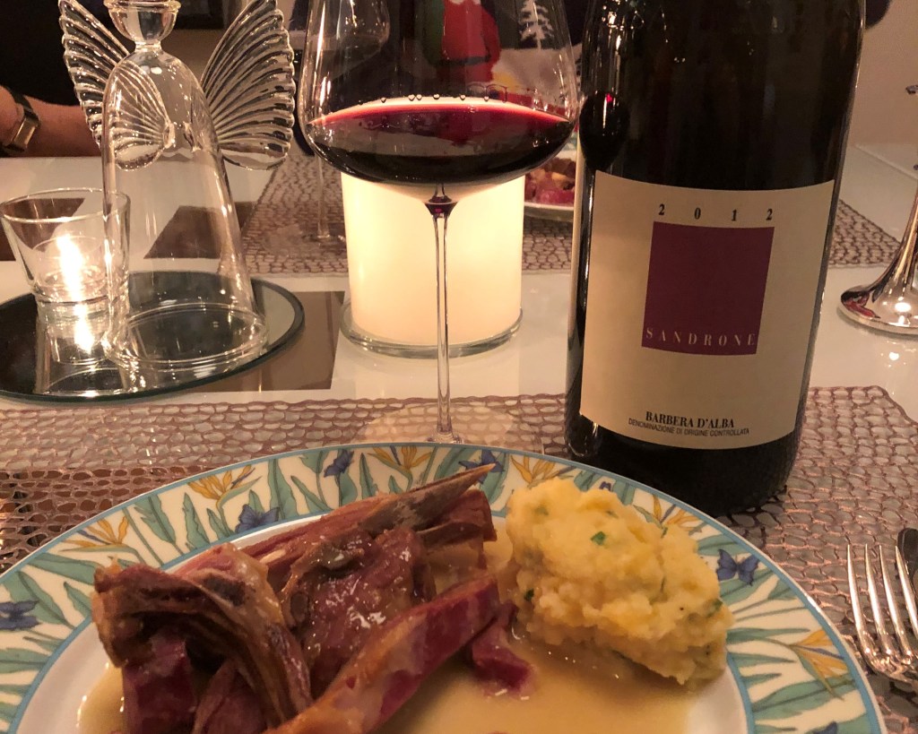 Pinnekjøtt paried with Sandrone Barbera